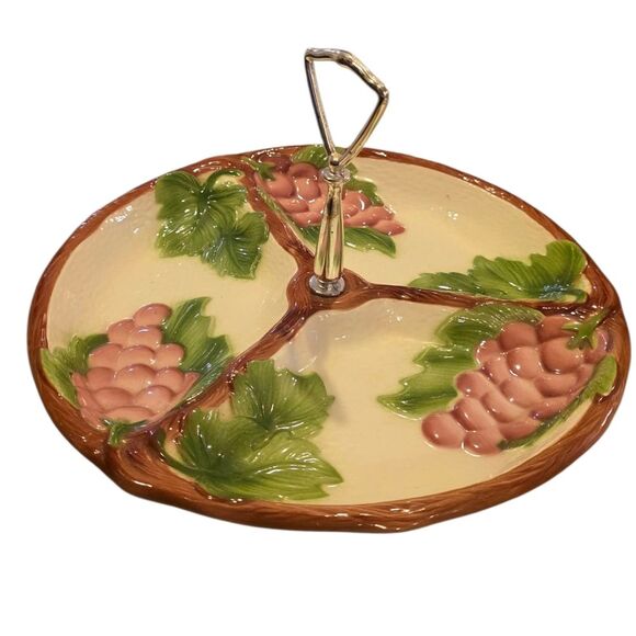 Maddux of Calif. Other - Maddux of Calif. Vintage Grape Vine Divided Serving Dish 3107L